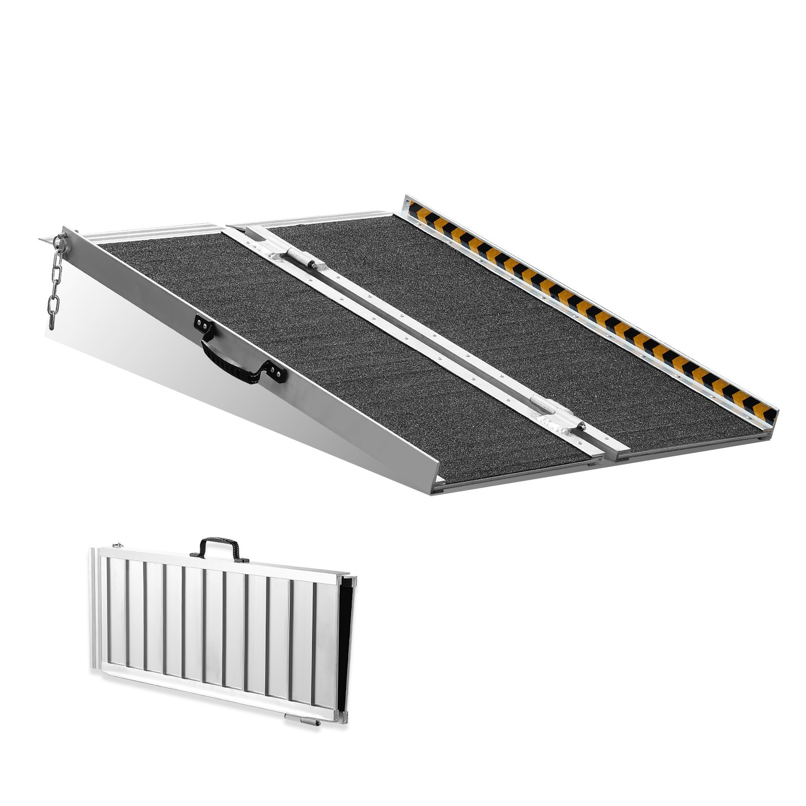 Vevor Portable Wheelchair Ramp 3 Ft 800 Lbs Capacity Non Slip Aluminum Folding Threshold Ramp