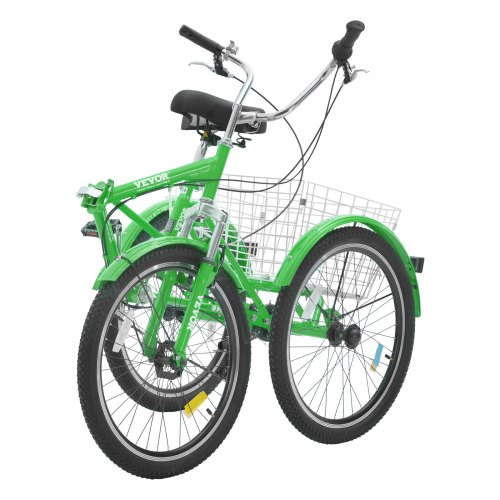 VEVOR Folding Adult Tricycle, 24-Inch 7-Speed Adult Folding Trikes