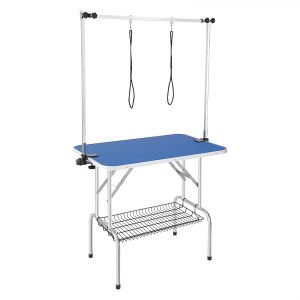 Table De Toilettage Pliable Pour Chien Et Chat - Bras Réglables, Surface Antidérapante, Rangement - 10