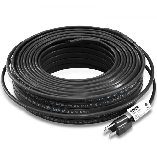 VEVOR SelfRegulating Pipe Heating Cable, 100feet 5W/ft Heat Tape for