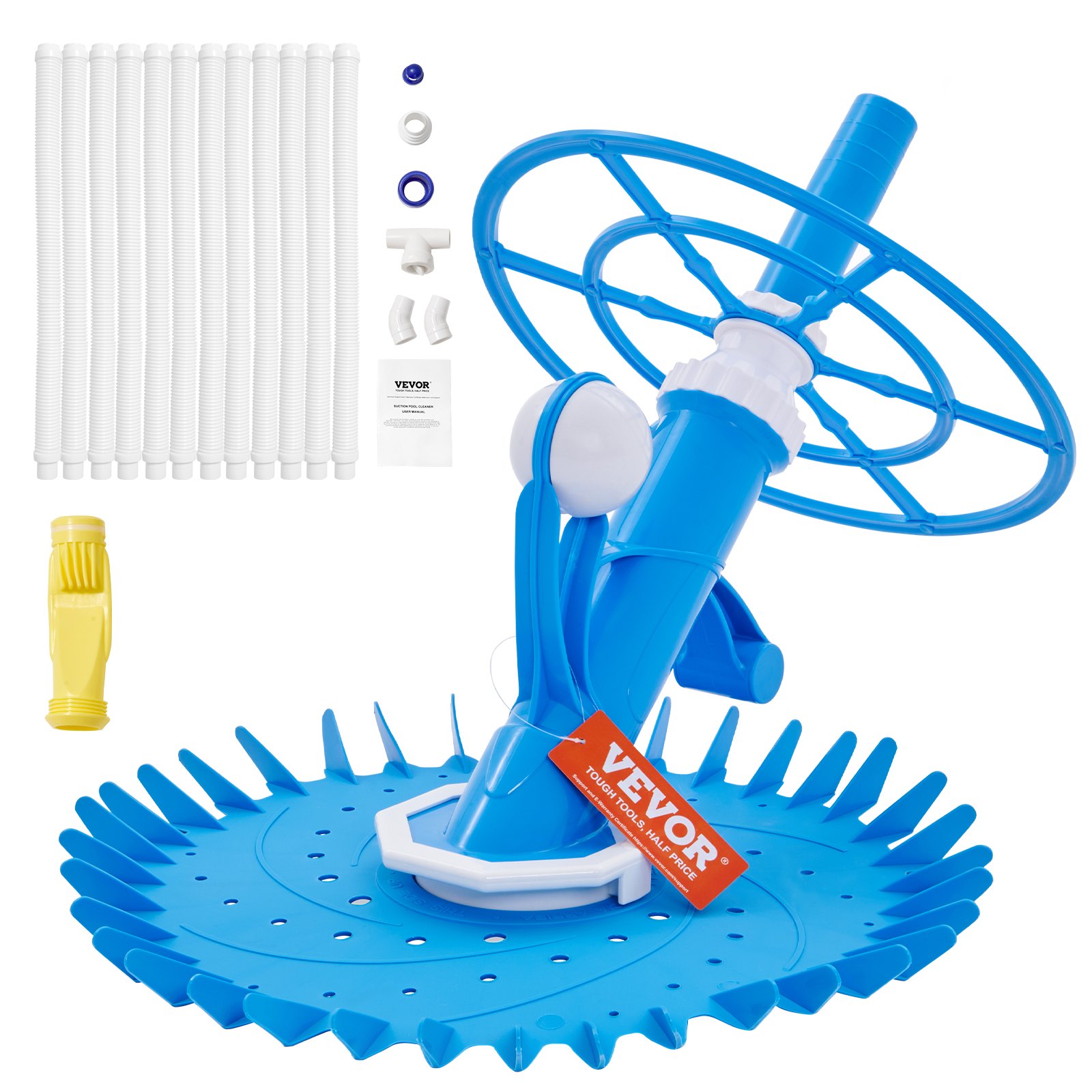 VEVOR Automatic Suction Pool Cleaner, Low Noise Pool Vacuum Cleaner ...