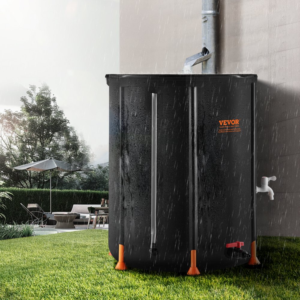 VEVOR Collapsible Rain Barrel, 53 Gallon/201 L Portable Rain Water ...