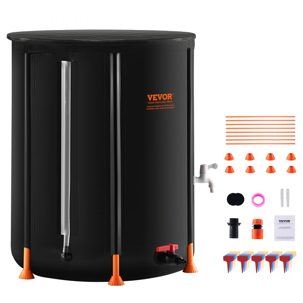 VEVOR Collapsible Rain Barrel, 66 Gallon/250 L Portable Rain Water ...