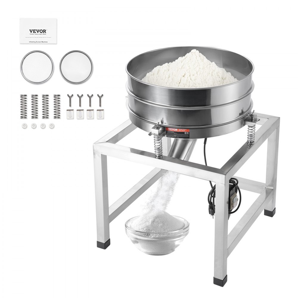 VEVOR Electric Vibrating Sieve Machine with 40+100 Mesh Automatic ...