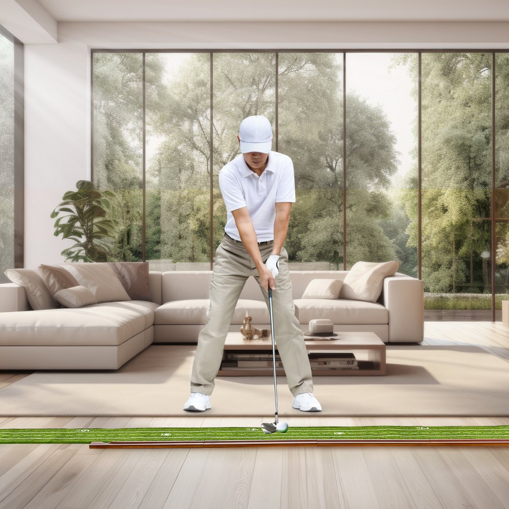 VEVOR Golf Putting Practice Mat – 1 Hole, Auto Ball Return