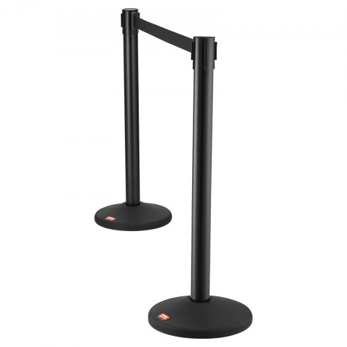 VEVOR Crowd Control Stanchions, 2-Pack Crowd Control Barriers with 6 ...
