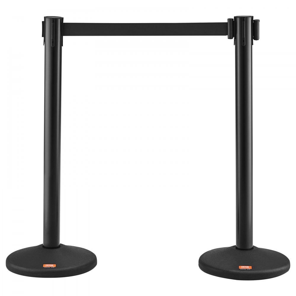 VEVOR Crowd Control Stanchions, 2-Pack Crowd Control Barriers with 6 ...