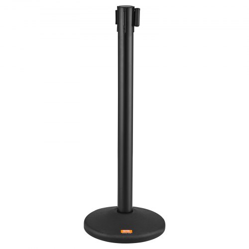 VEVOR Crowd Control Stanchions, 6-Pack Crowd Control Barriers with 3PCS 6.5FT Black Retractable Belts, Plastic Stanchion Queue Post, Belt Barriers Line Divider Stanchion Set for Airport, Exhibition main image 1