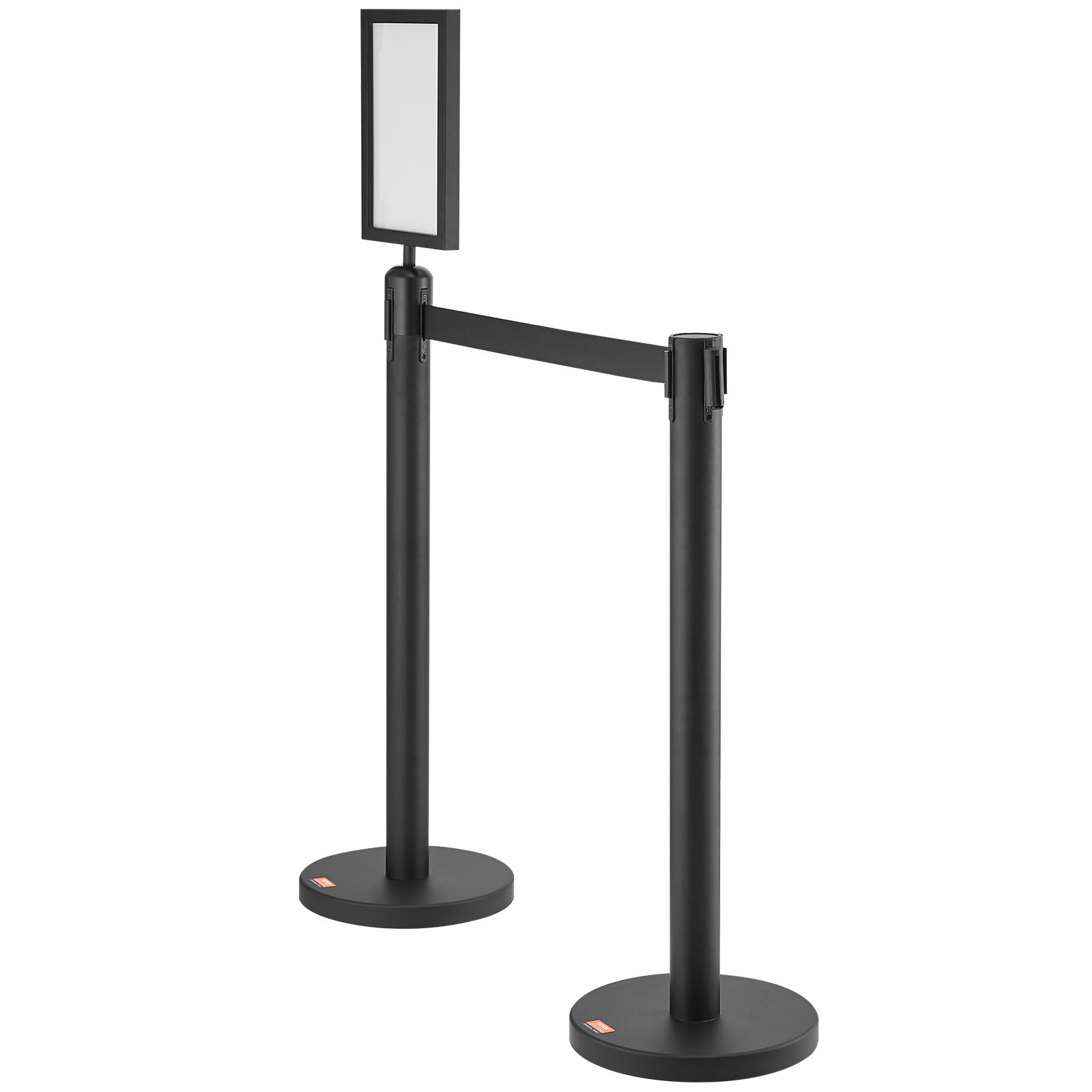 Queue Divider VEVOR Crowd Control Stanchions, 6-Pack Crowd Control Barriers, Carbon ...