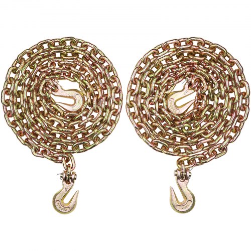 VEVOR Binder Chain G80 Tie Down Tow Chain with Hooks 3/8