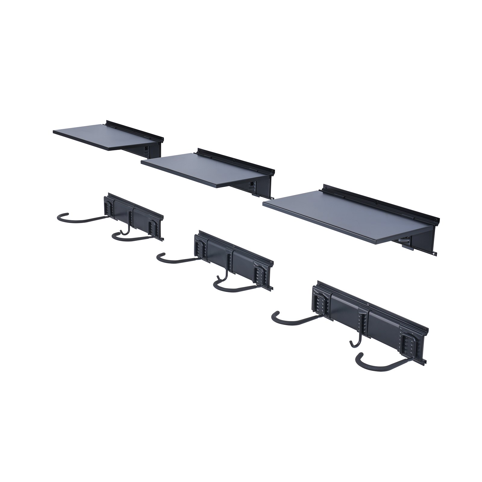 VEVOR Bike Storage Rack, 6 Bike Racks and 3 Helmets Hooks, Wall Mount ...