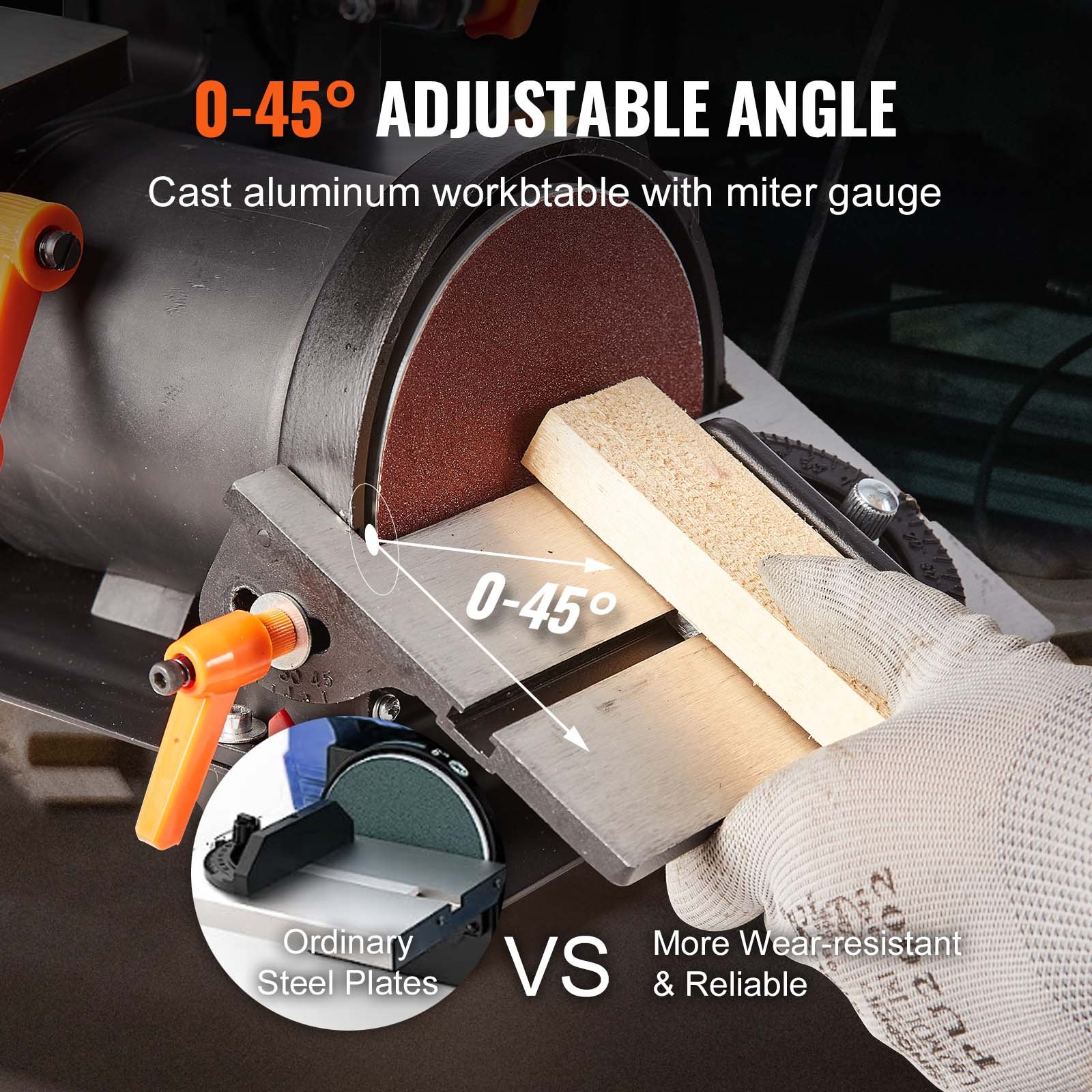 VEVOR Belt Sander, 5" Disc Sander and 1" x 30" Belt Sander Combo with 2.5A Induction Motor