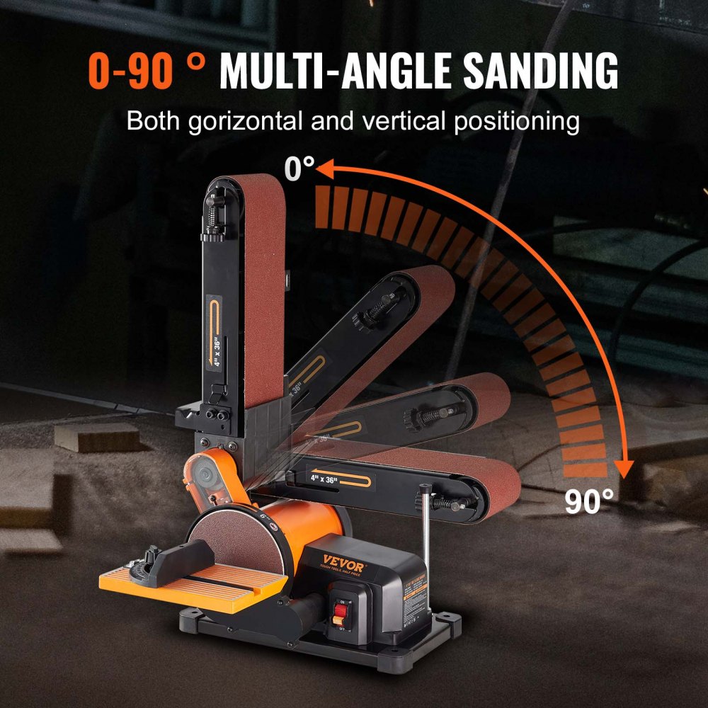 VEVOR Belt Disc Sander Combo, 6