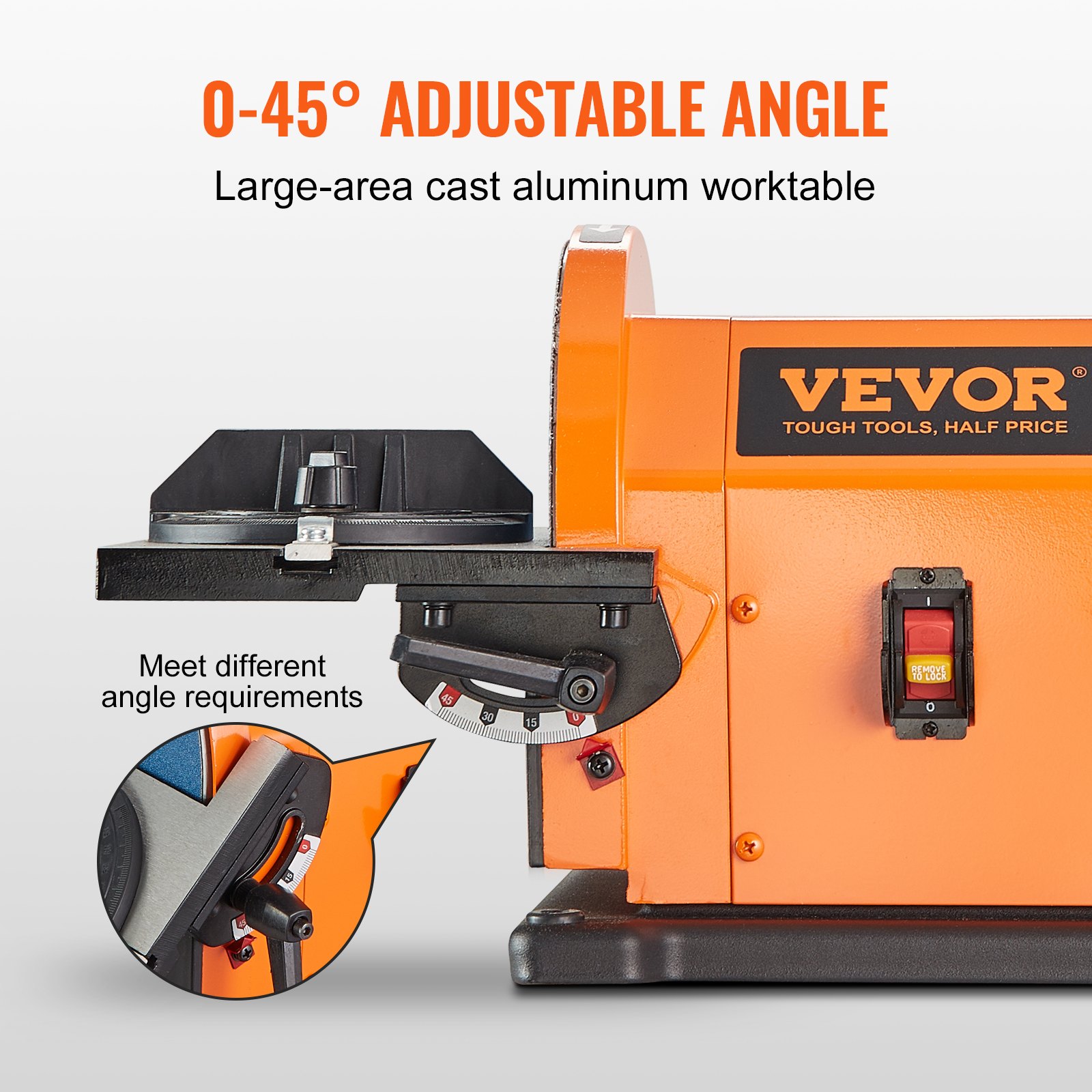 VEVOR Professional Belt Sander, 6" Disc Sander and 4 x 36 in. Belt