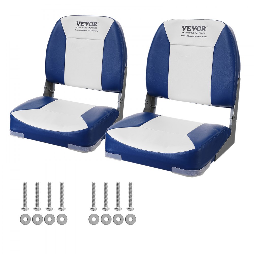 VEVOR Boat Seat Low Back Fold-Down Fishing Boat Chair with Sponge ...