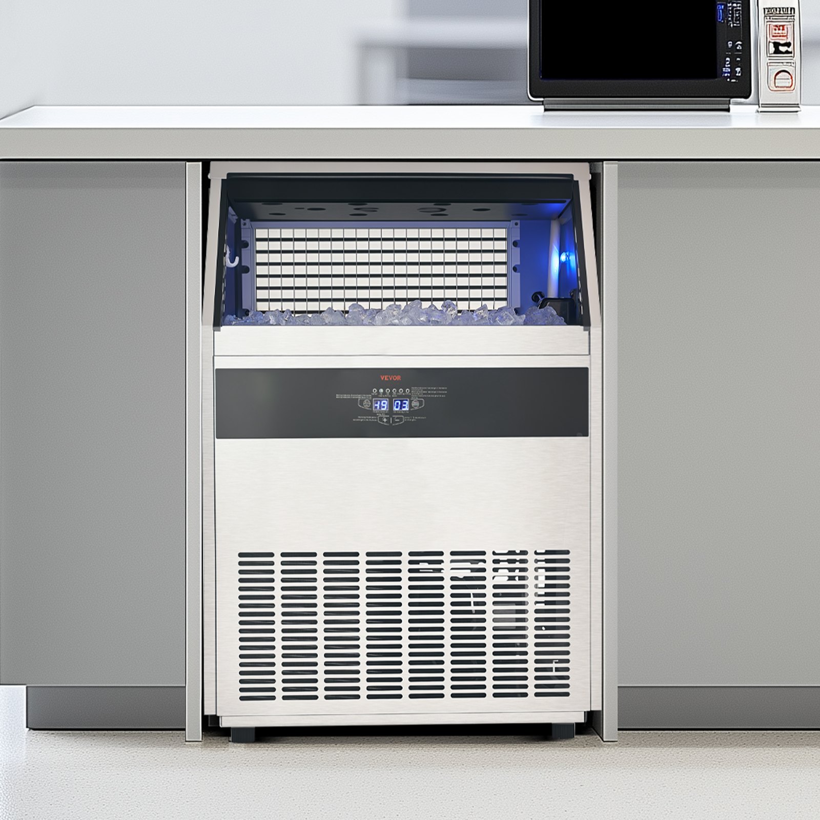 VEVOR 440lbs/24H Commercial Ice Maker Machine, 130lbs Storage Capacity ...