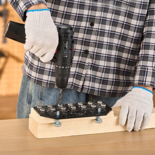 VEVOR Shelf Pin Jig and Hinge Jig Two-in-One, Aluminum Alloy