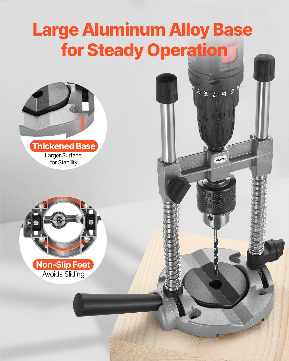 Label Guide Jig VEVOR Precision Drill Guide – 0.06-0.5 Inch, 60°, 75°, 90°