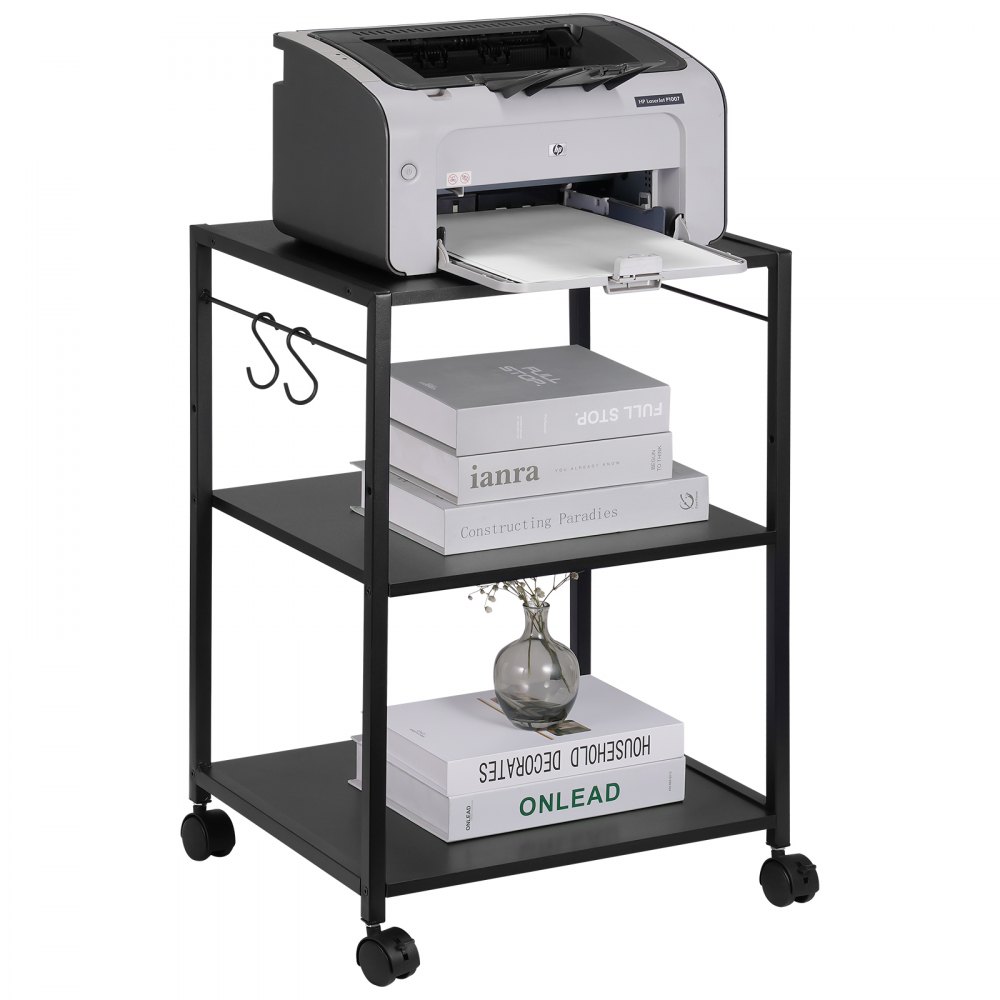 VEVOR Printer Stand, Height Adjustable 3 Tier Printer Stand, Printer ...