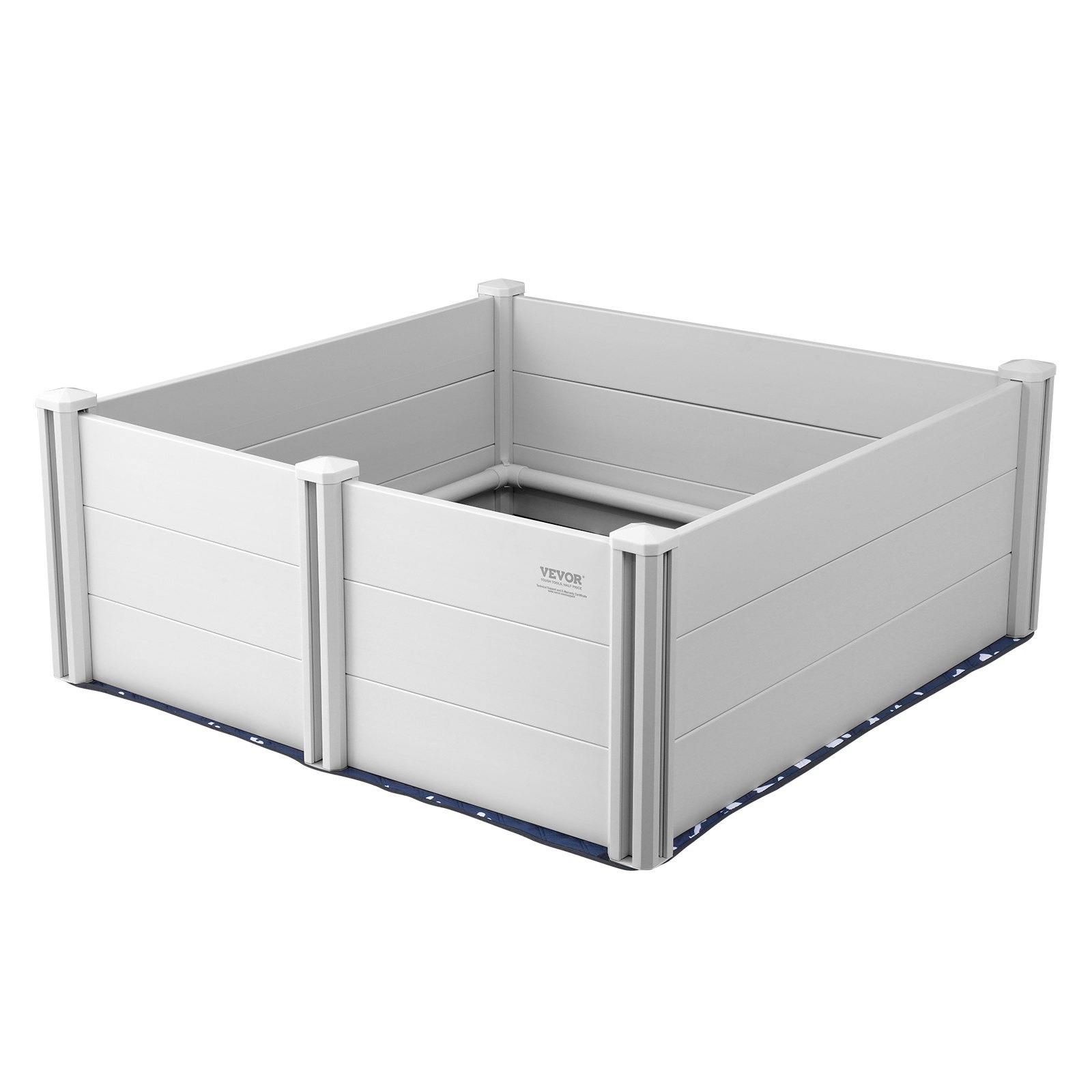 VEVOR Dog Whelping Box 48 x 48 x 18.1in PVC with Rails Pee Pad for Dogs ...