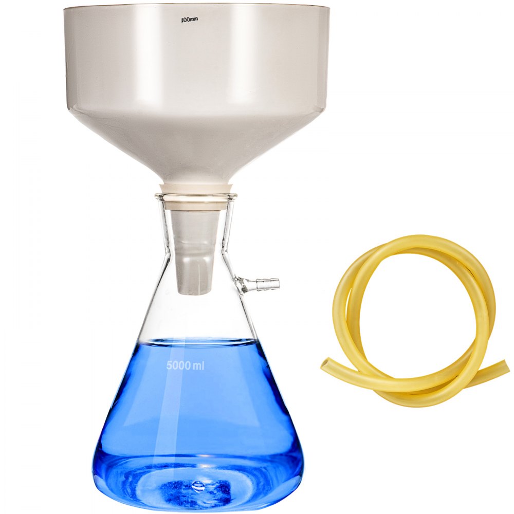 Lab Funnel Filter VEVOR 5000ml Buchner Funnel Apparatus Filteration Funnel Kit for Vacuum ...