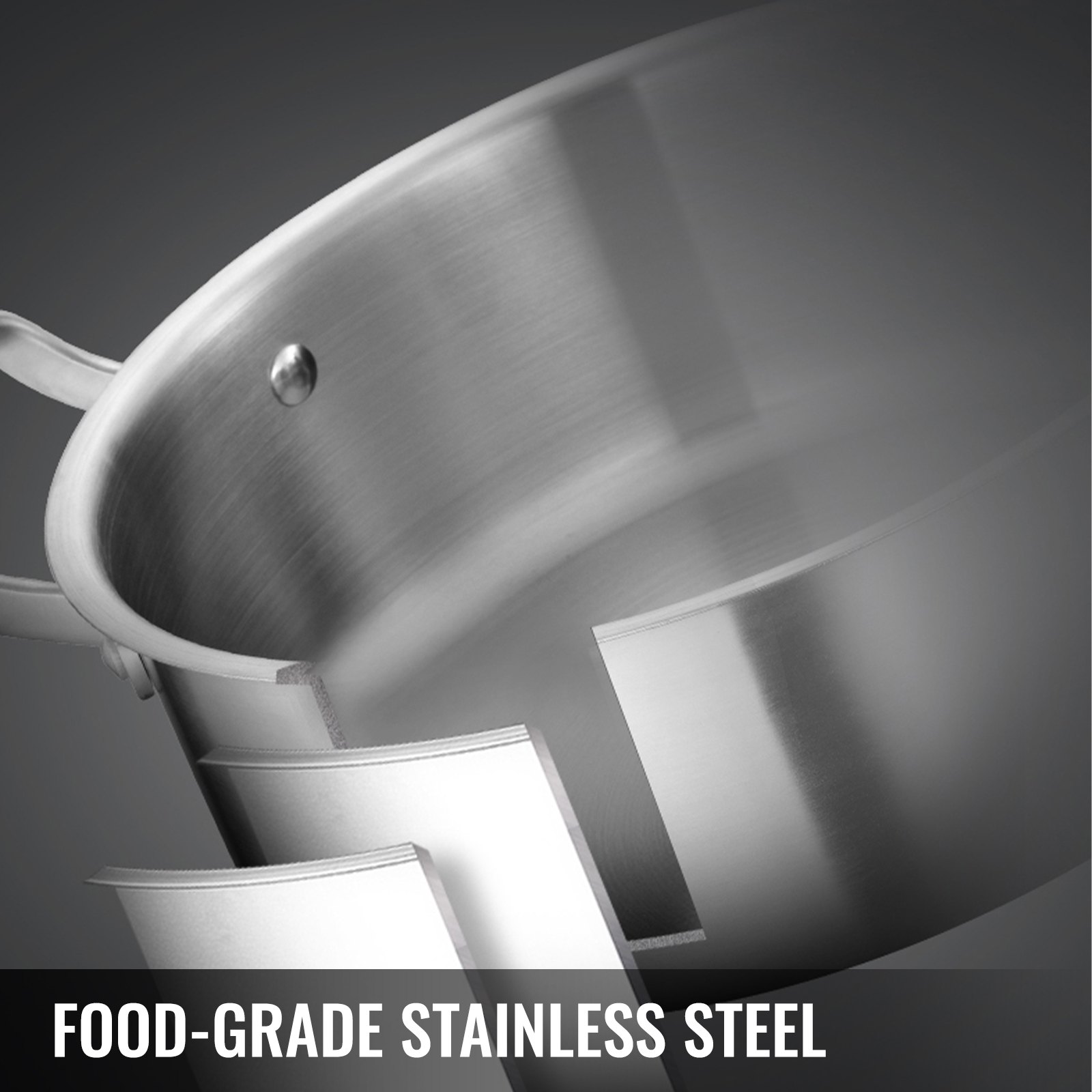 VEVOR 5-Tier Stainless Steel Steamer, 11'' Multi-Layer Cookware Pot ...