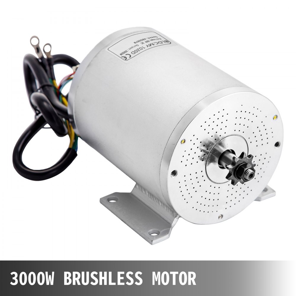 60v Dc Motor Brushless Electric Motor 3000w W/ Bracket Bldc Scooter ...