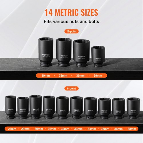 VEVOR Axle Nut Socket Set – 1/2