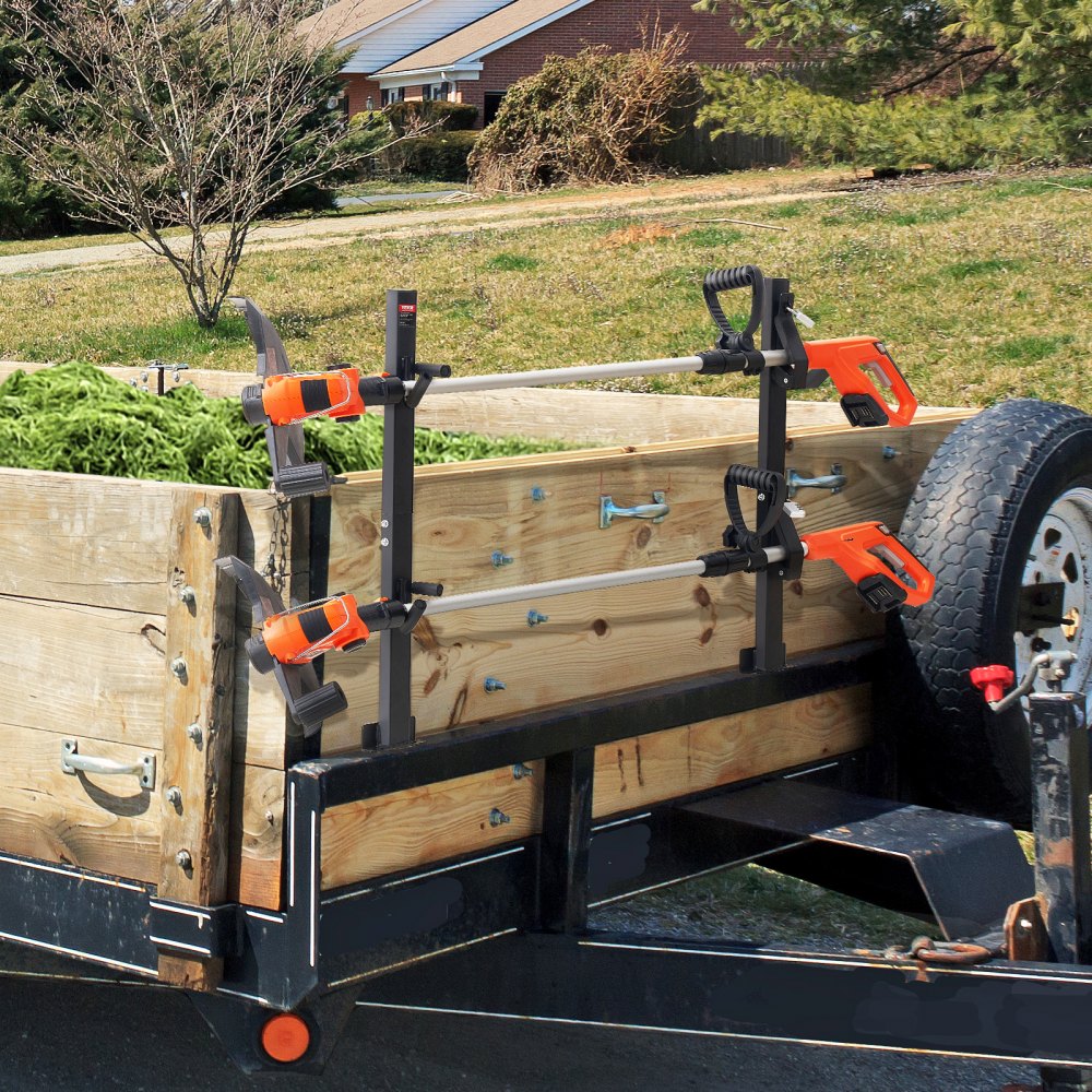 Trummer Rake Narrow VEVOR Trimmer Rack, 2 Place Weeder Trimmer Rack, Trim Holder Trailer ...