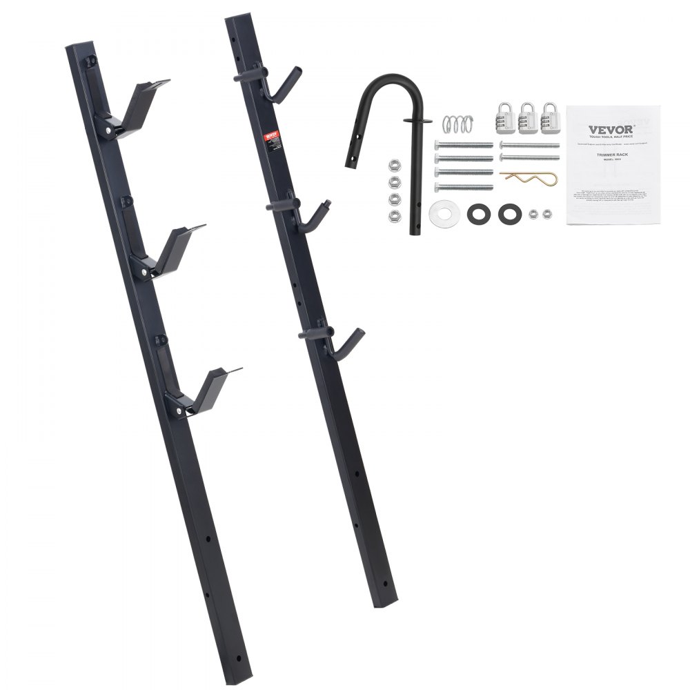 VEVOR Trimmer Rack, 3 Place Weeder Trimmer Rack, Locking Trim Holder ...