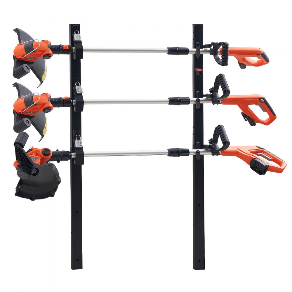 Trummer Rake Narrow VEVOR Trimmer Rack, 3 Place Weeder Trimmer Rack, Locking Trim Holder ...