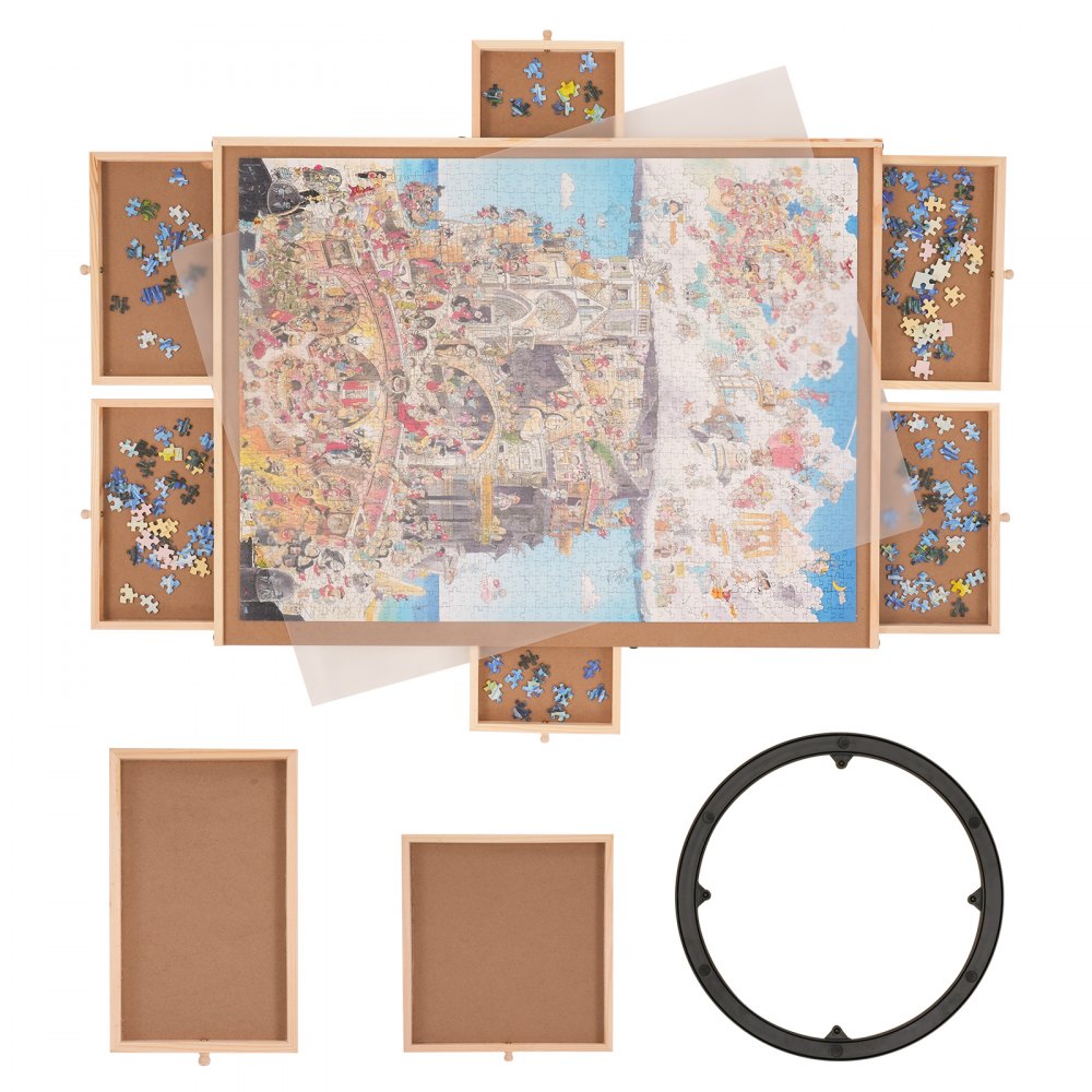 Wooden 2024 puzzle plateau