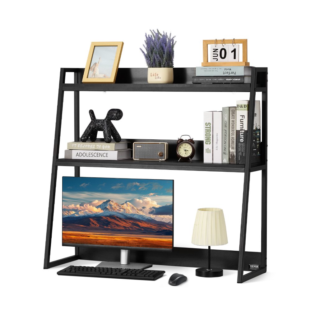 VEVOR Desktop Bookshelf, 2-Tier Desktop Storage Organizer, 37.4