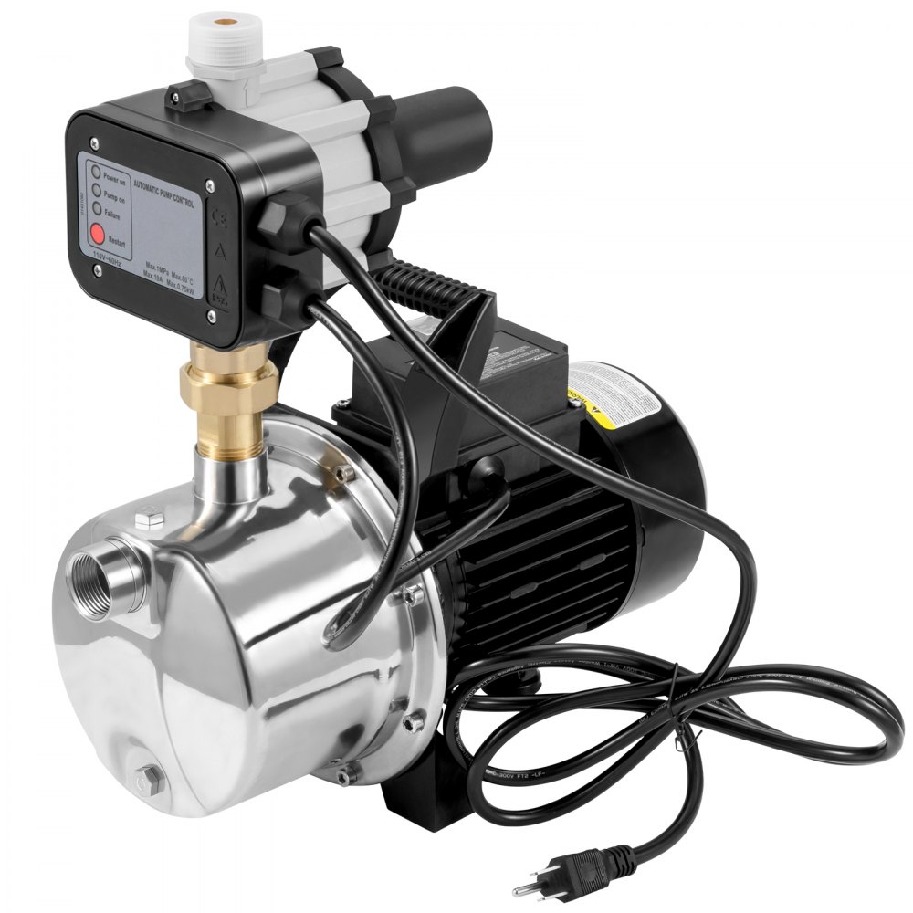 Vevor Shallow Well Pump Portable Jet Pump W Auto Controller 15hp 1200gph 164ft Vevor Us 5900