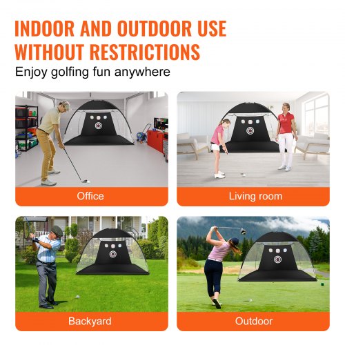 VEVOR Golf Net, 10x7ft Golf Practice Net, Indoor Outdoor Home Golf