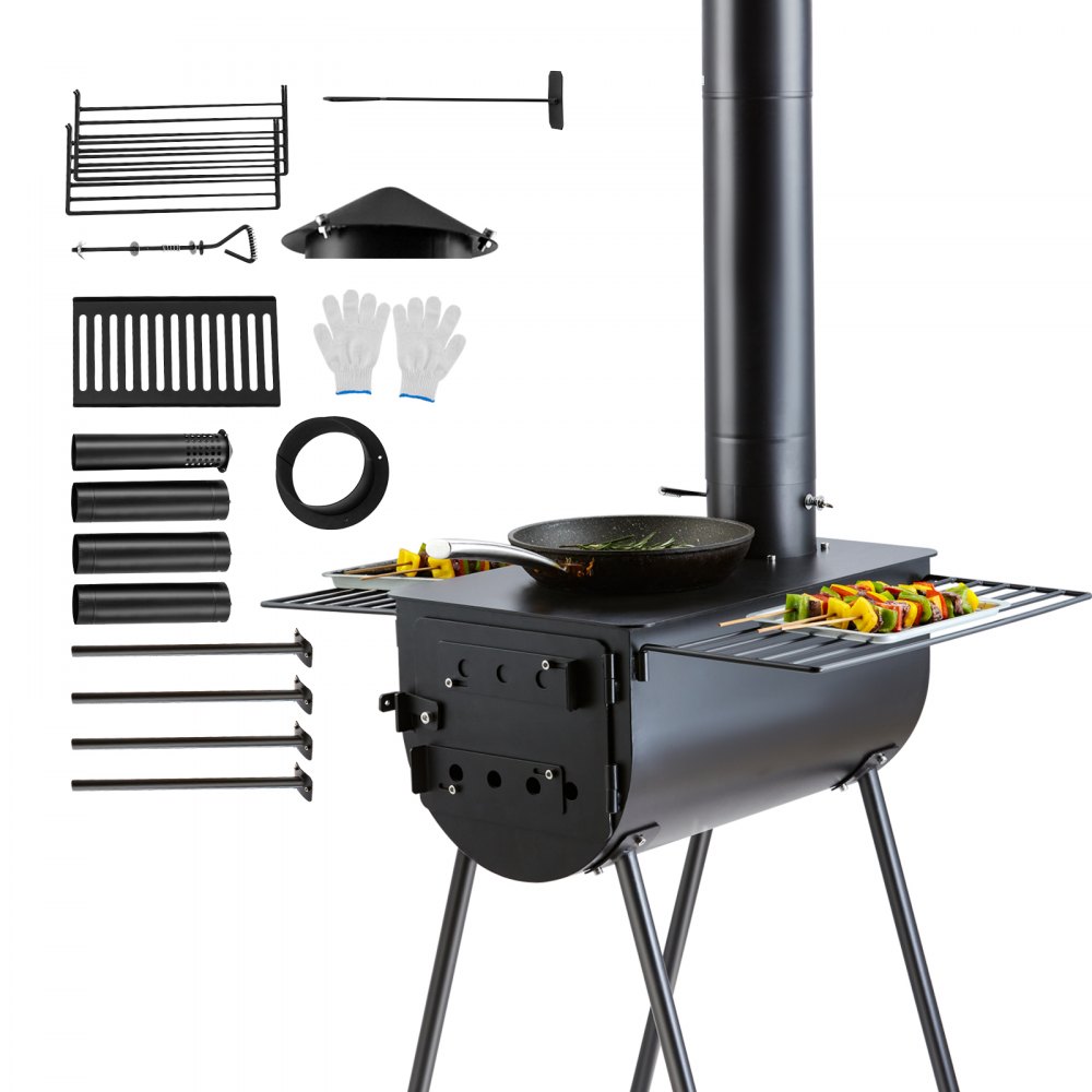 Hot tent shop wood stove