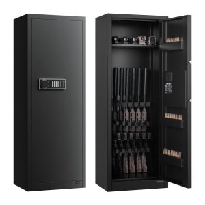 VEVOR 8 Gun Safe – 6-8 Guns, 150° Door, 3 Ammo Slots