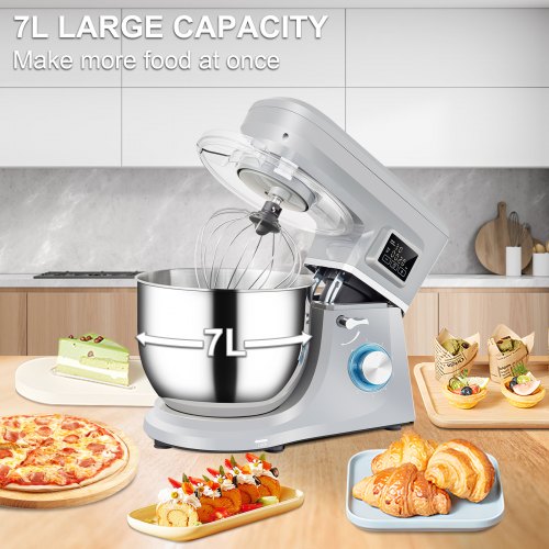 VEVOR Stand Mixer 450-Watt Electric Dough Mixer with 6