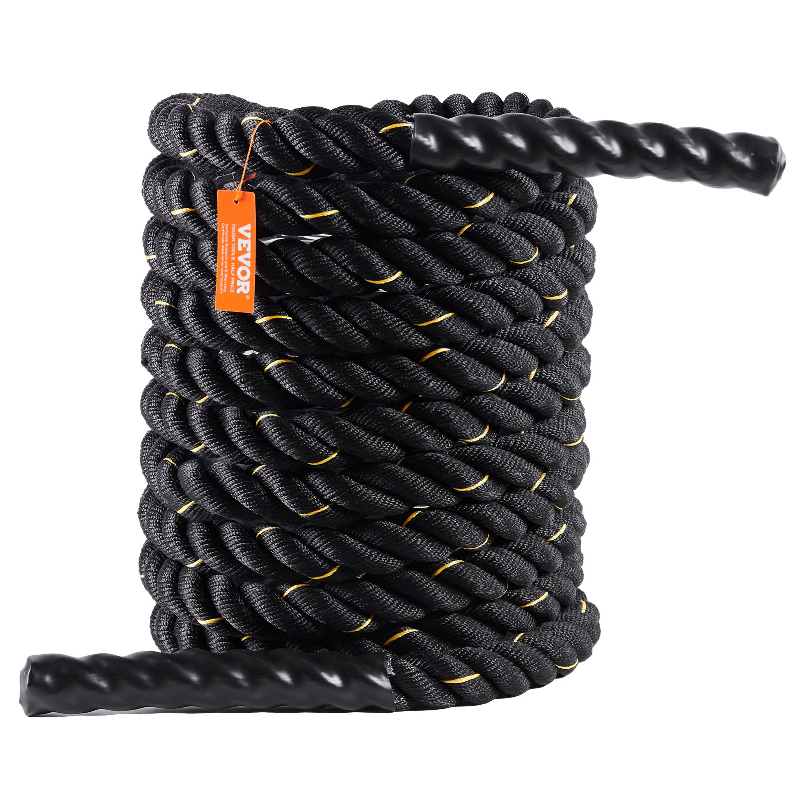VEVOR Battle Rope, 1.5 Inch Diameter 30Ft Length Polyester Exercise ...