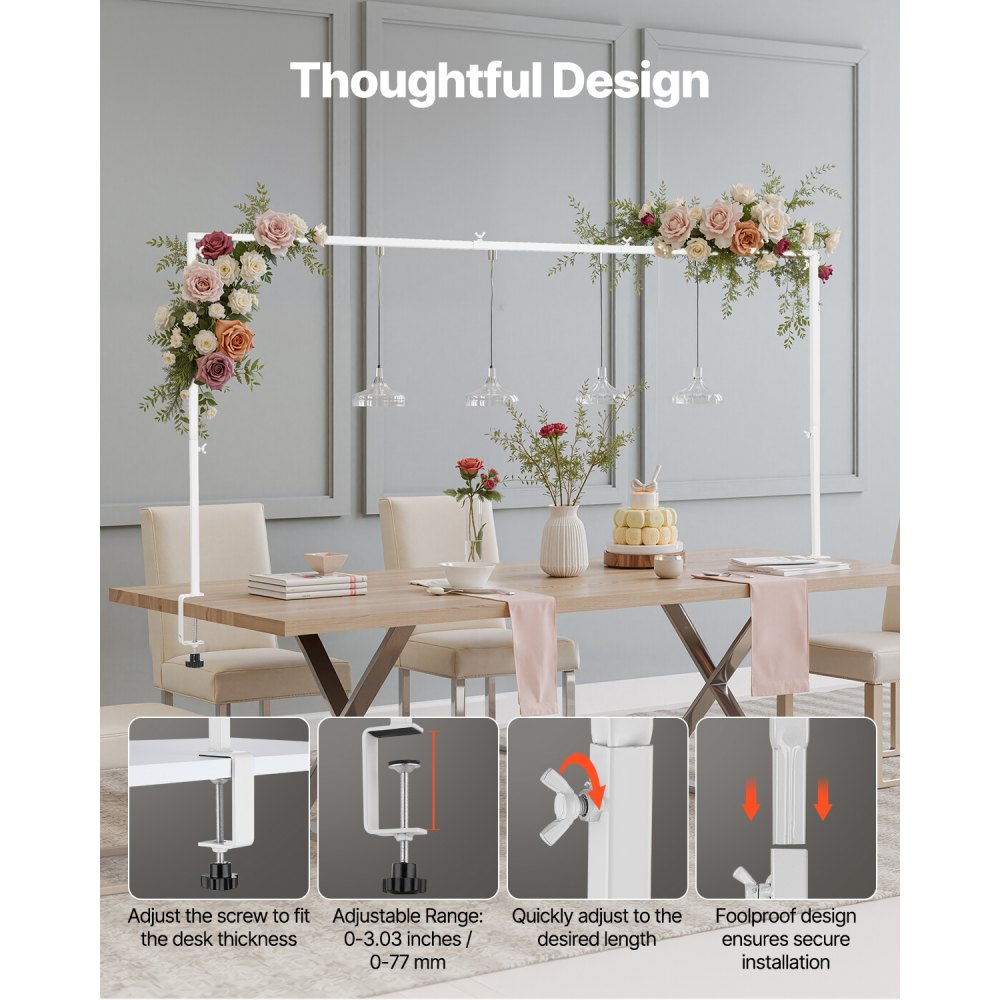 VEVOR Wedding Arch Frame – Adjustable & Sturdy Design