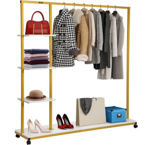 VEVOR Clothing Garment Rack, 180 LBS Capacity, Heavy-duty Clothes Rack ...