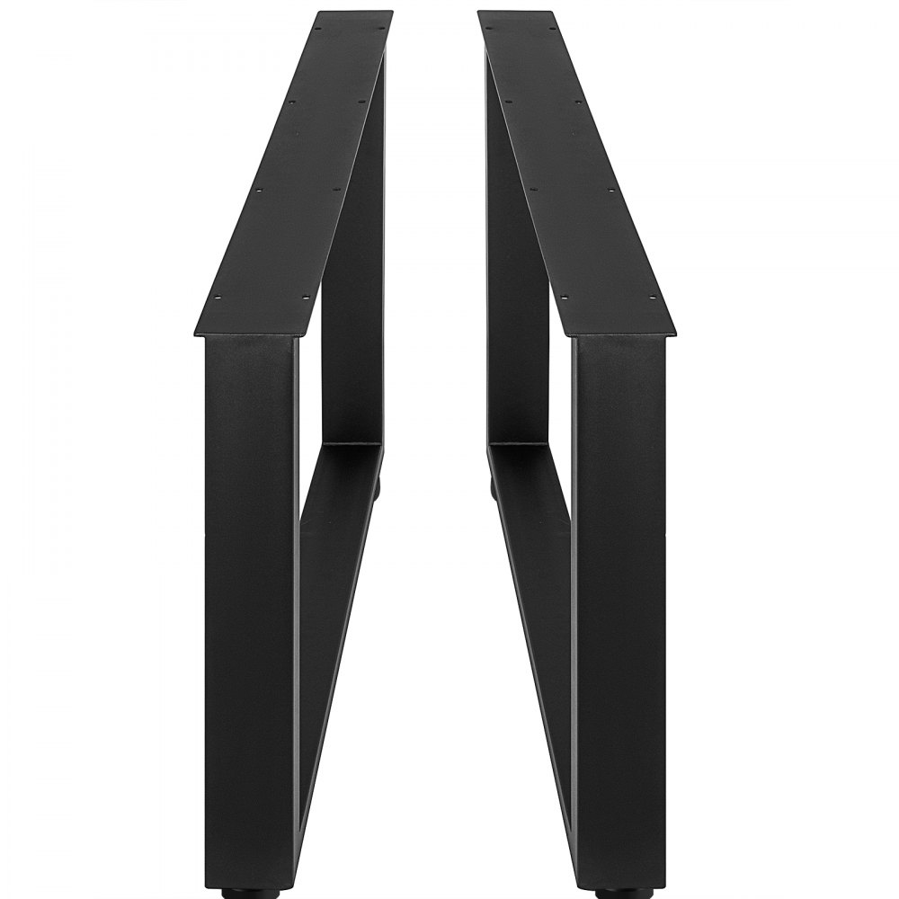 VEVOR Black Metal Table Legs Set of 2 Steel Table Legs 31x23 Inch ...