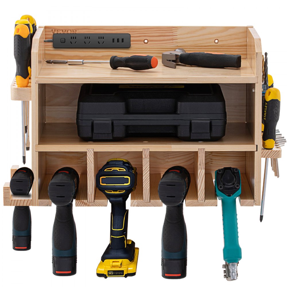 Cordless drill organizer and battery charging station hot sale