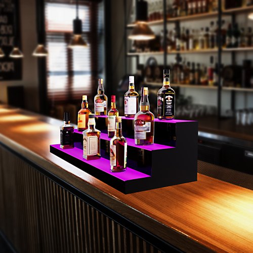 VEVOR Whiskey Display Shelves - 3 Tier 48