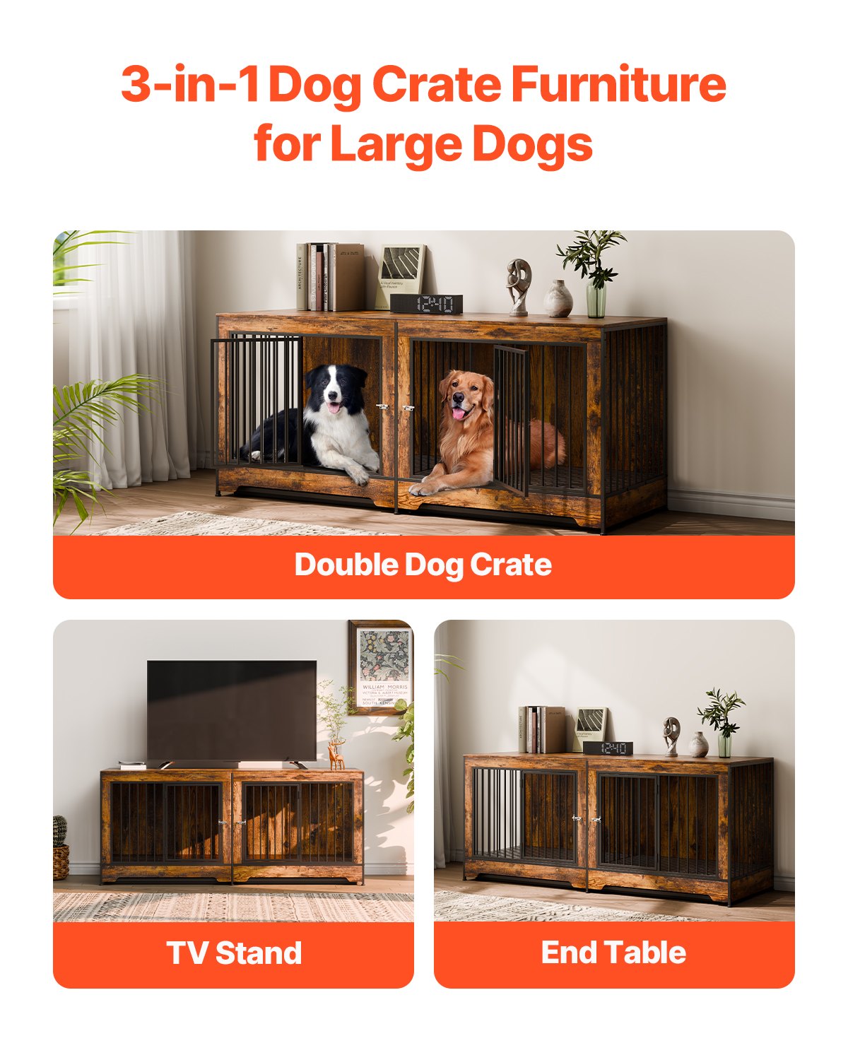 VEVOR Extra Large Furniture Dog Crates – 75