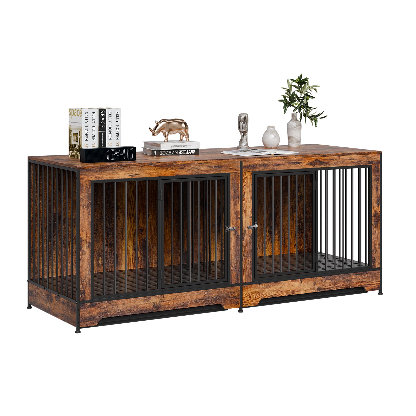 Photo inspiration: Fresh Look at Vevor Dog Crate Furniture For 2 Large Dogs
