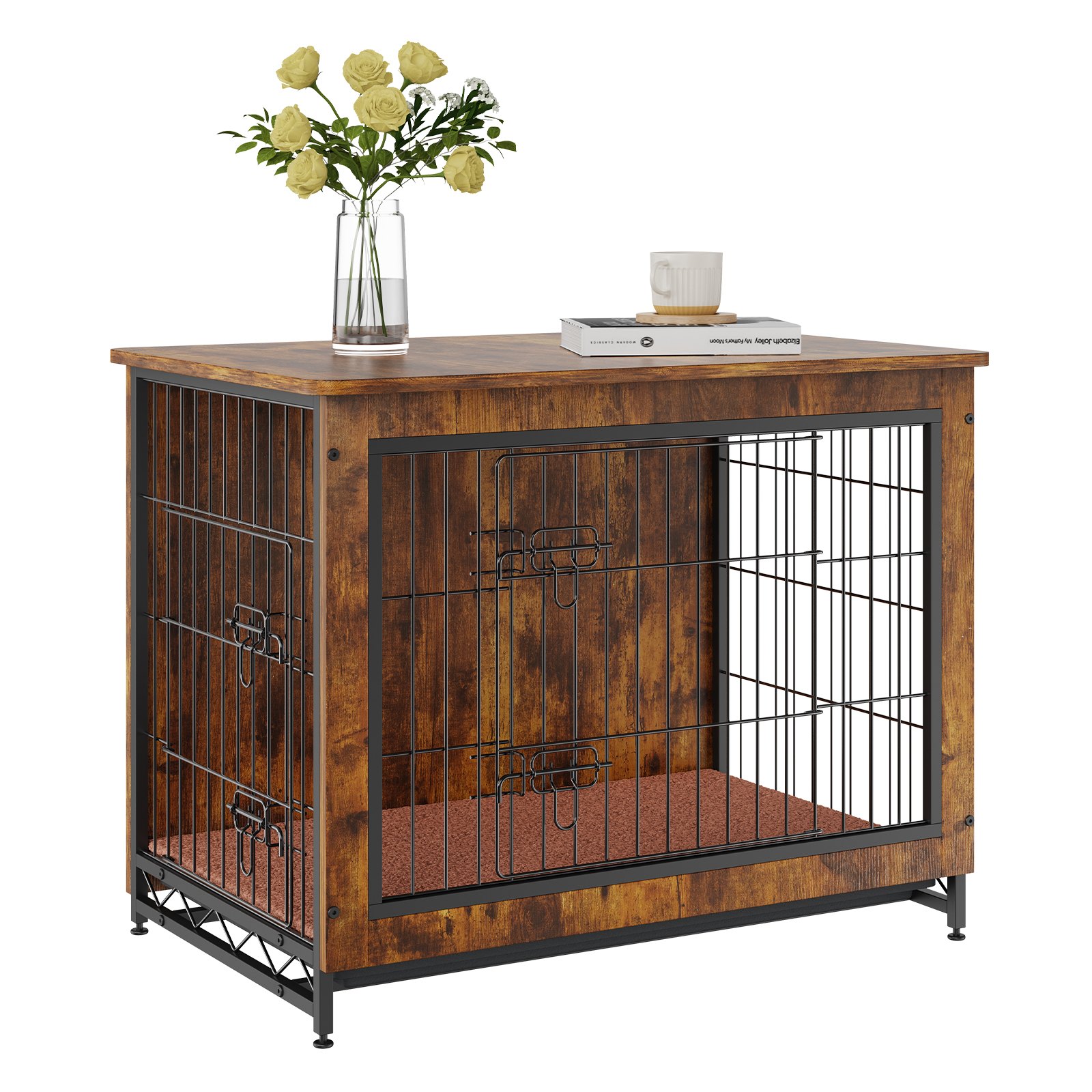Gallery Detail: Vevor Dog Crate Furniture 32 Inch Wooden Dog Crate With