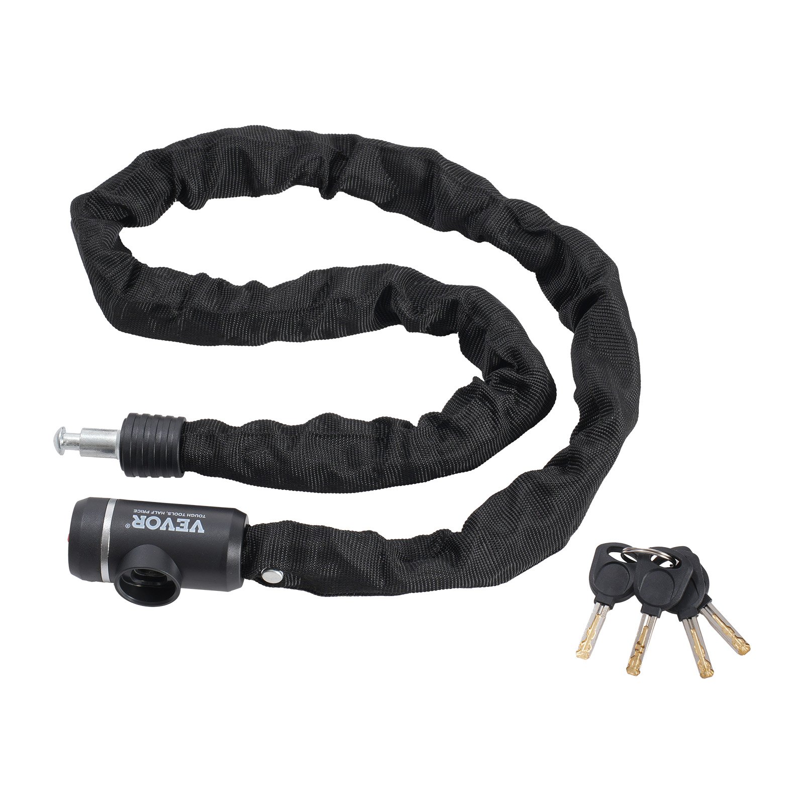 VEVOR Bike Chain Lock, 3.94 Ft Combination Bicycle Chain Lock with 3 ...