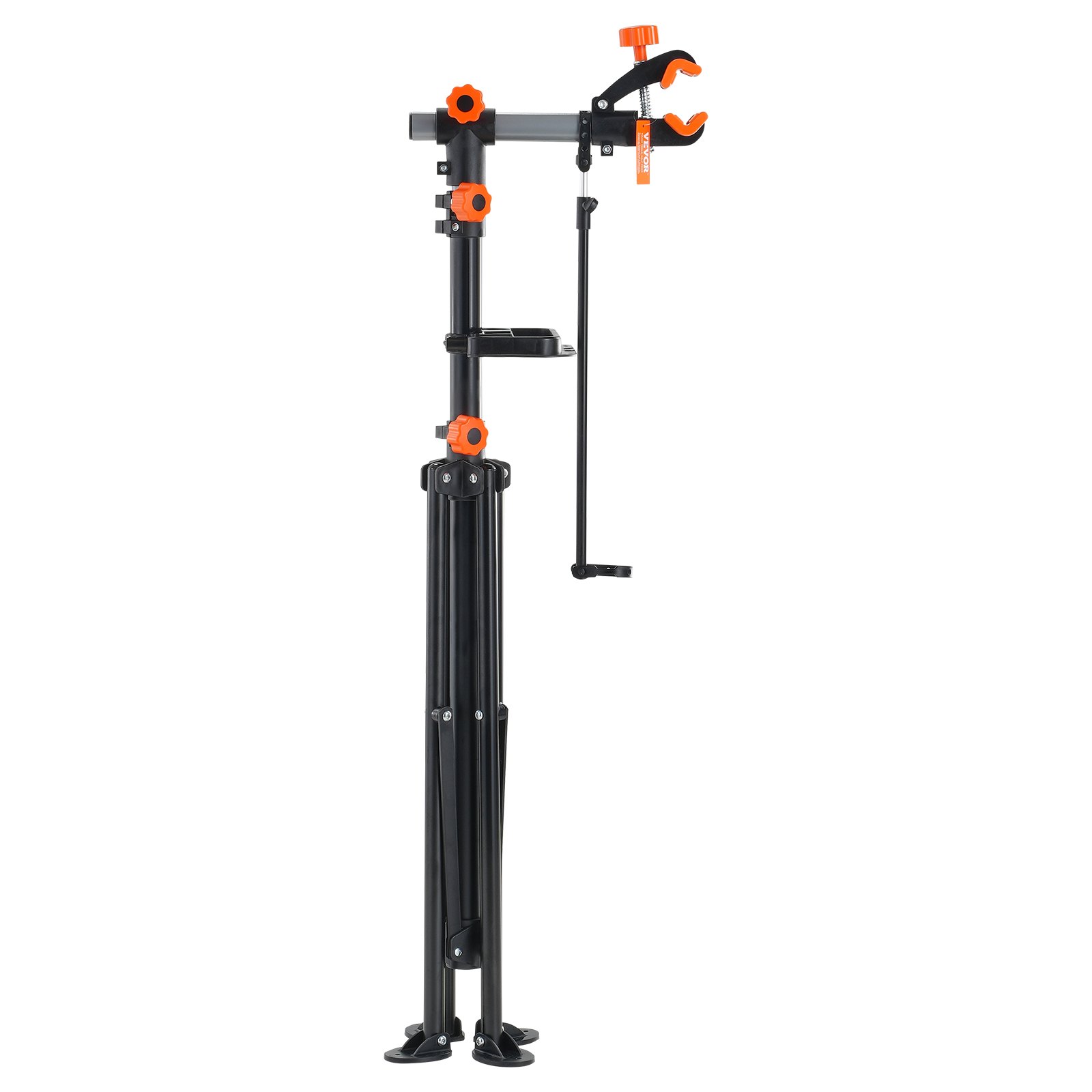 Bike Repair Stand, 80 lbs Heavy-duty Steel Bicycle Repair Stand, Adjustable Height Bike Maintenance Workstand with Magnetic Tool Tray Telescopic Arm, Foldable Bike Work Stand for Home, Shops