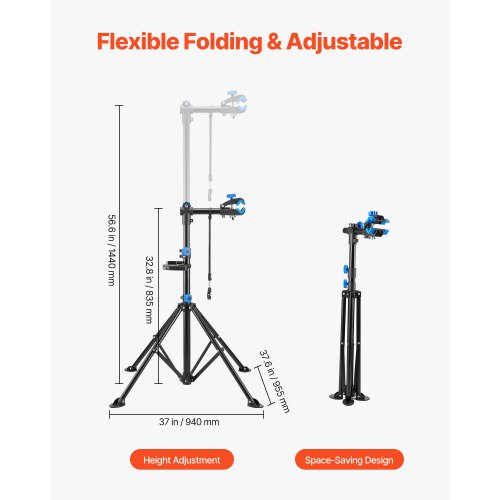 Bike Repair Stand 66 lb Adjustable Bicycle Maintenance Rack with Tool ...